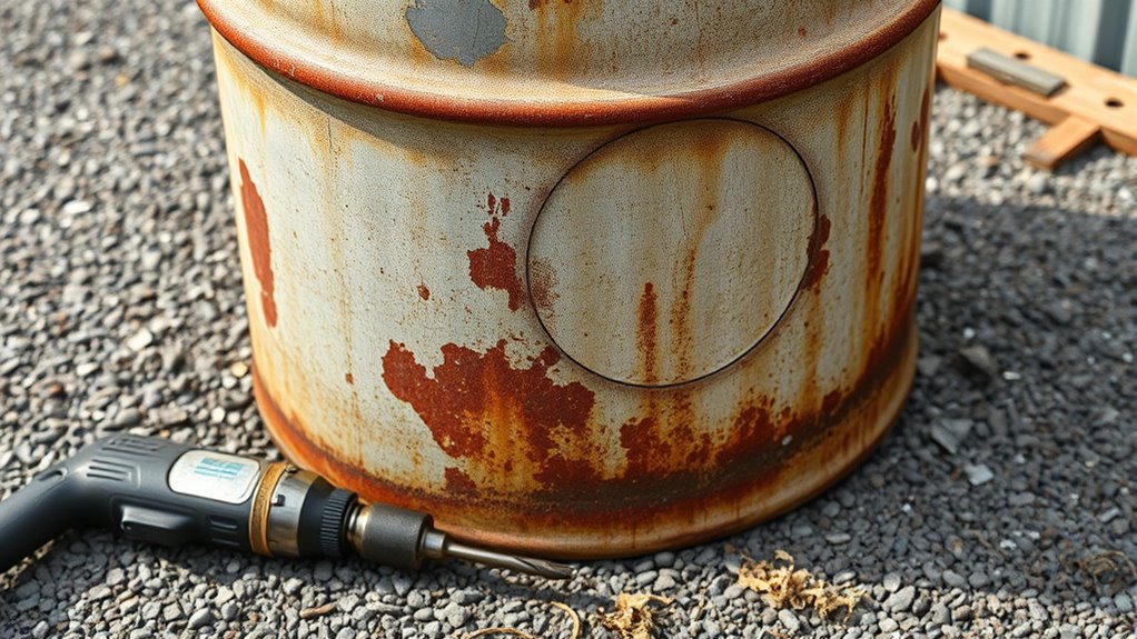 prepare drum remove coatings