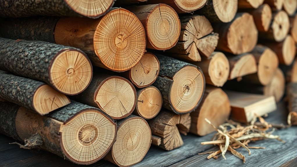 properly dried and stacked firewood