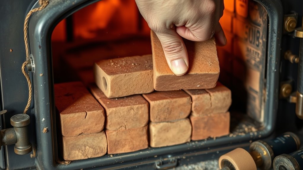 properly secure fire bricks