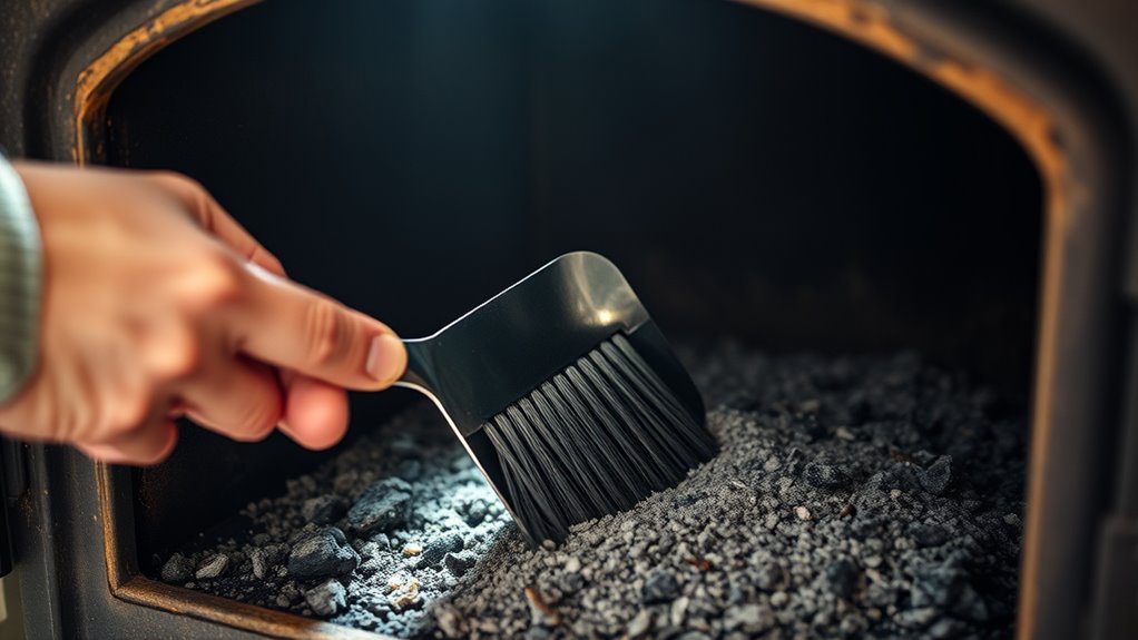 remove ashes and debris