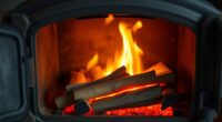 starting a wood stove fire