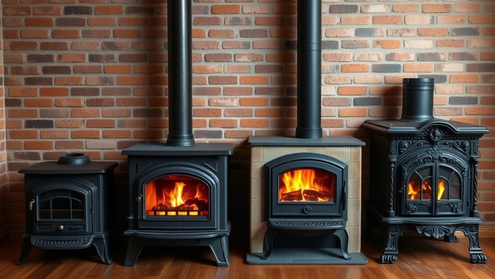 types of efficient wood stoves