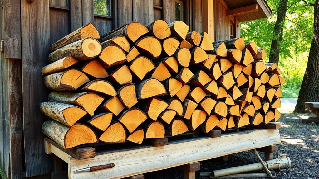 ventilated elevated firewood storage