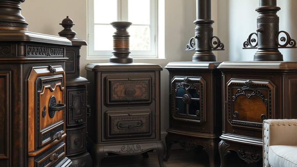 vintage stove as stylish focal point