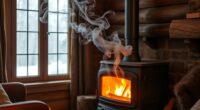 wood stove backdraft problem