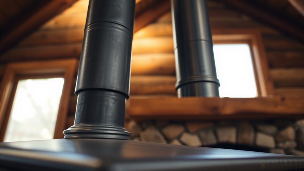 wood stove chimney installation