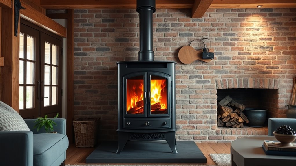 wood stove comeback aesthetic