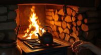 wood stove daily heating routine