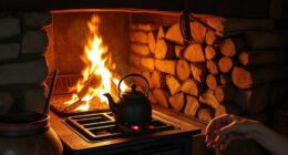 wood stove daily heating routine