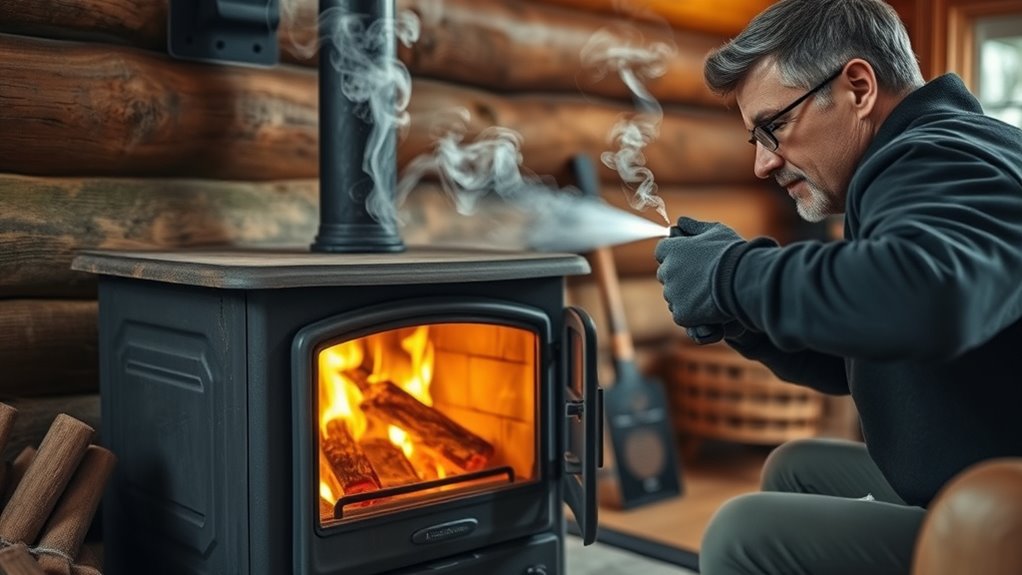 wood stove smoke troubleshooting