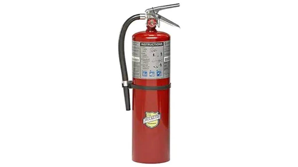 10 lb red fire extinguisher