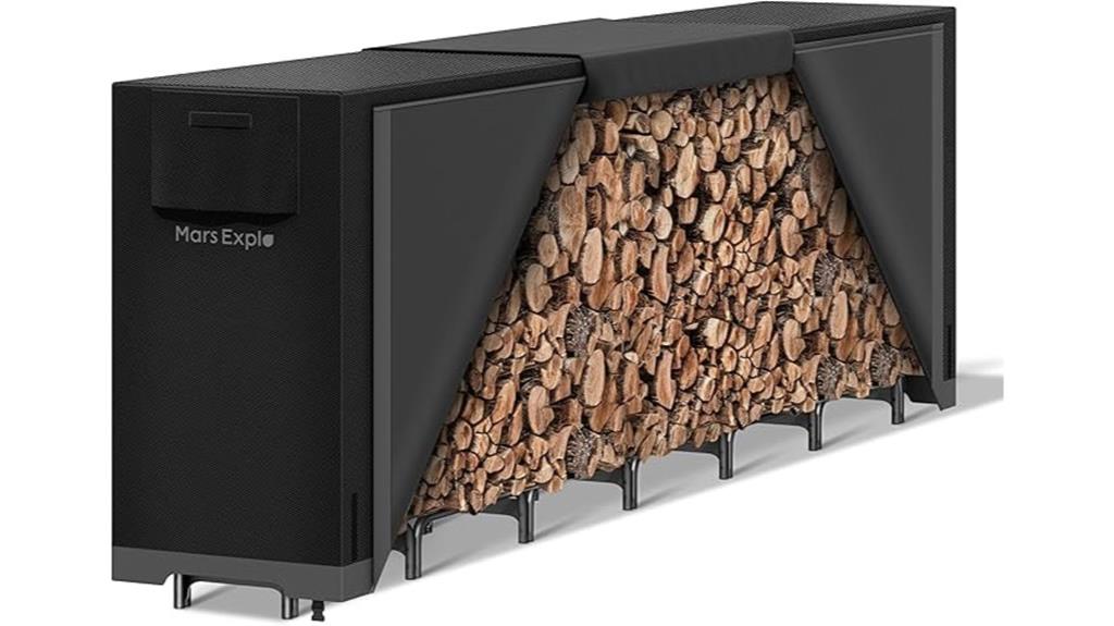 12 foot firewood rack cover