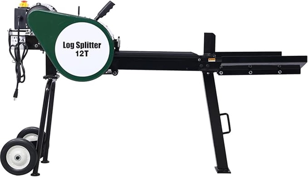 12 ton electric log splitter