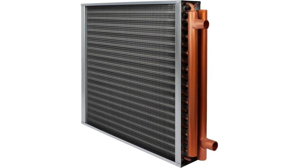 20x20 copper water air exchanger