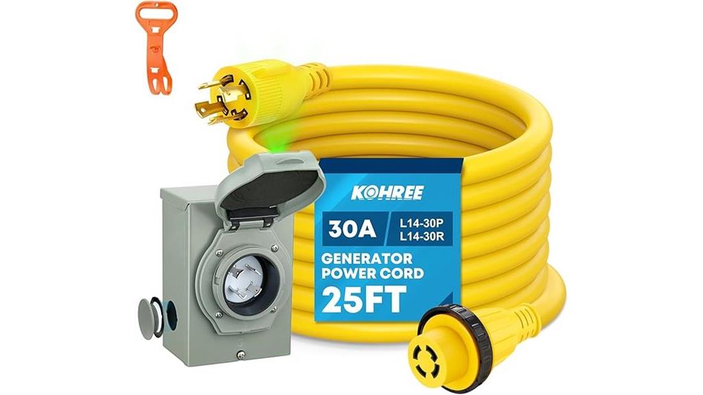 25 foot generator power cord