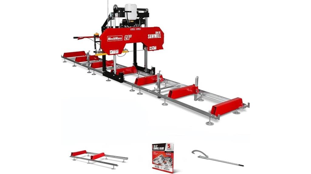 26 inch sawmill with 15hp engine