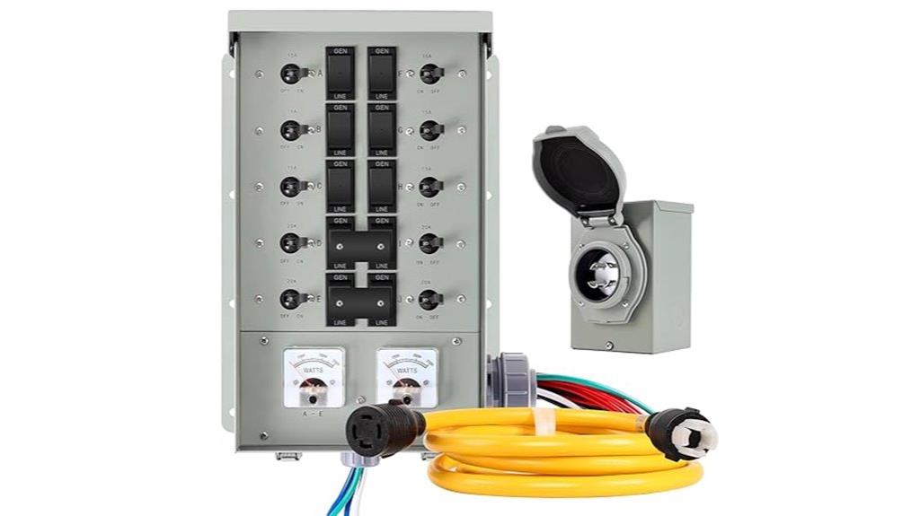 30 amp 10 circuit transfer switch