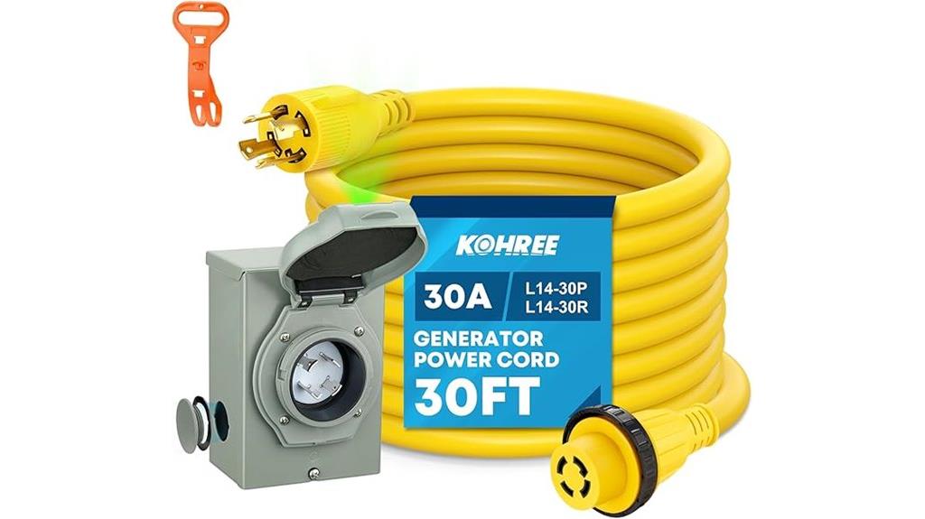 30 foot generator power kit