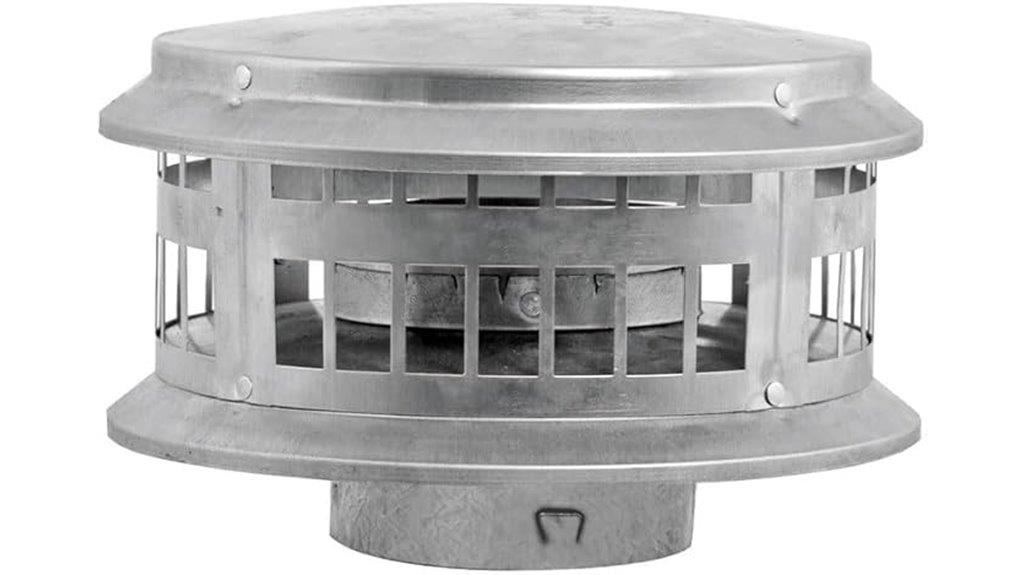 6 inch b vent rain cap
