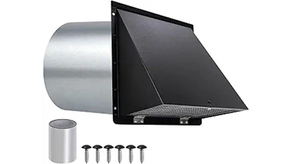 6 inch hooded wall vent