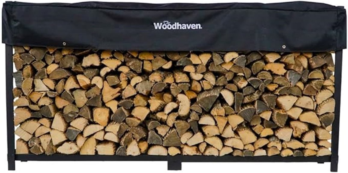 8 ft wood log rack