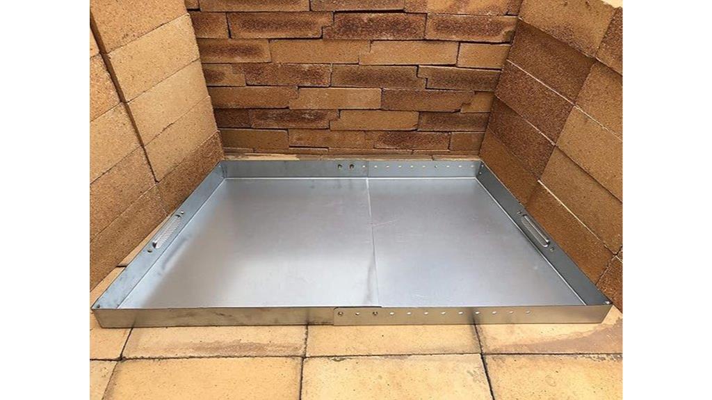 adjustable fireplace ash pan
