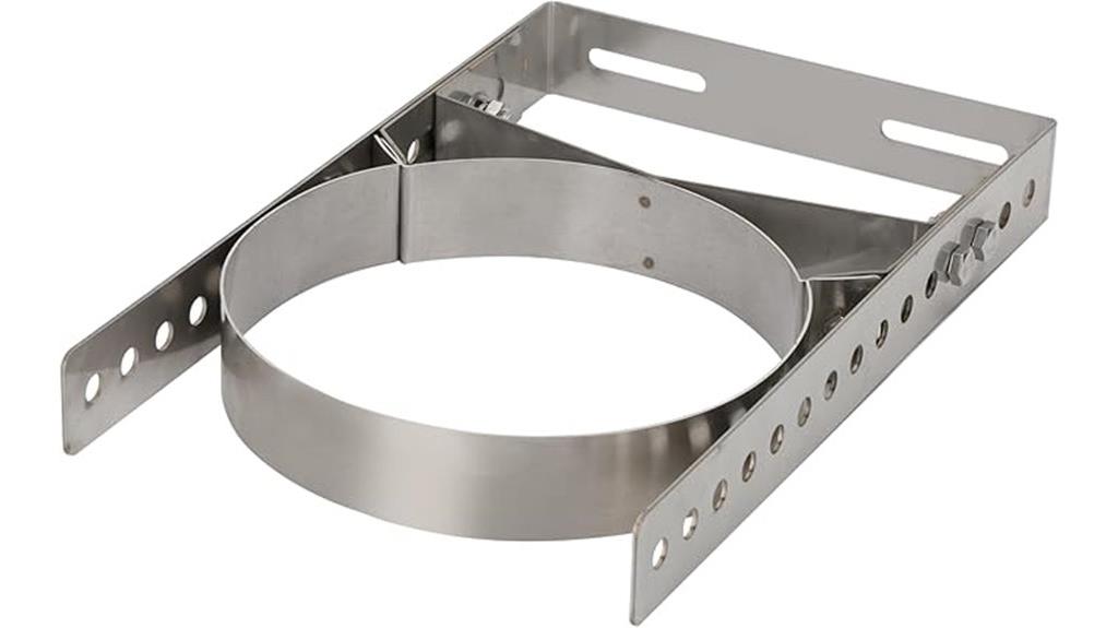 adjustable stove pipe bracket