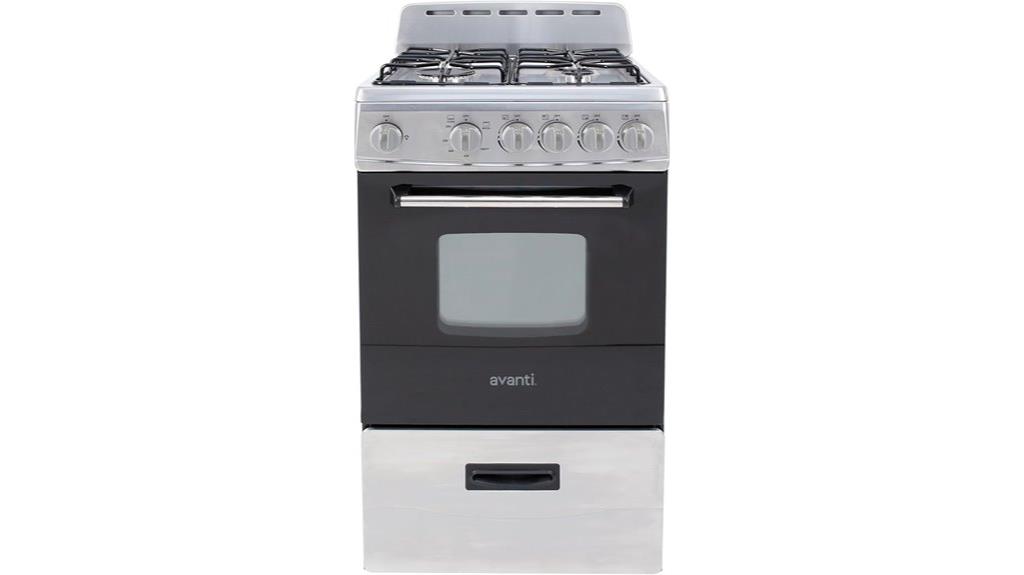 avanti gas range oven