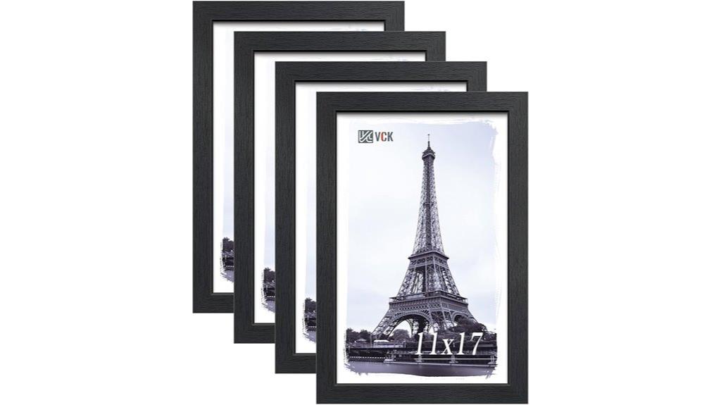 black 11x17 wood frames