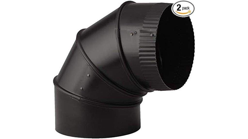 black 6 in adjustable elbow