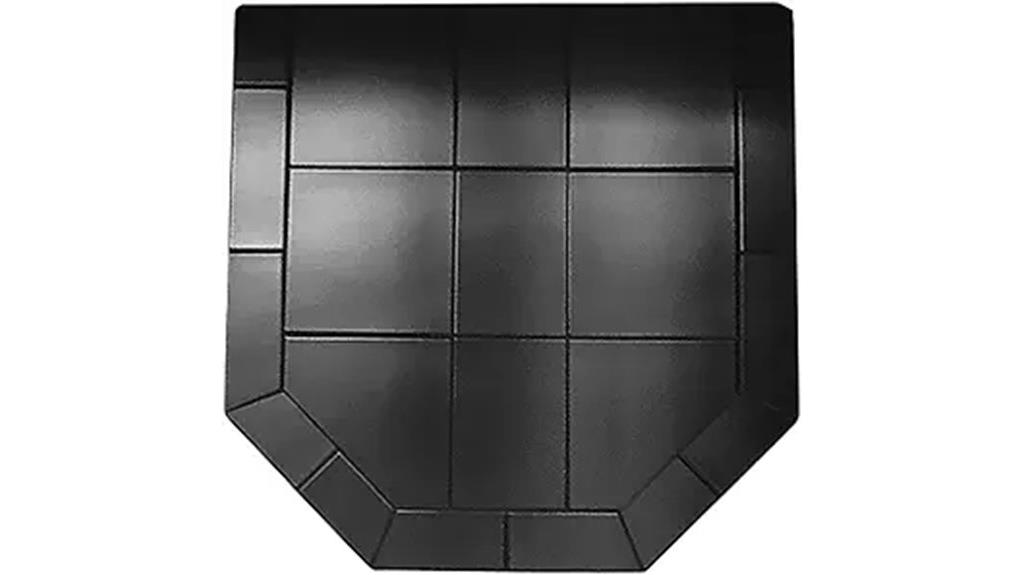 black hearth pad for stove
