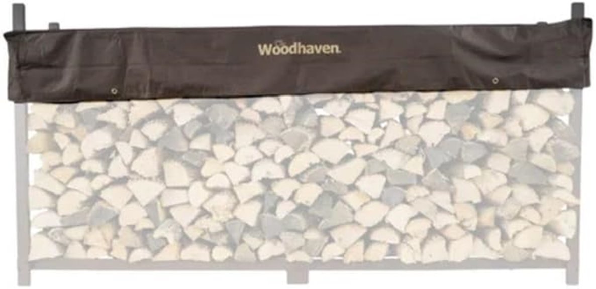 brown waterproof firewood cover