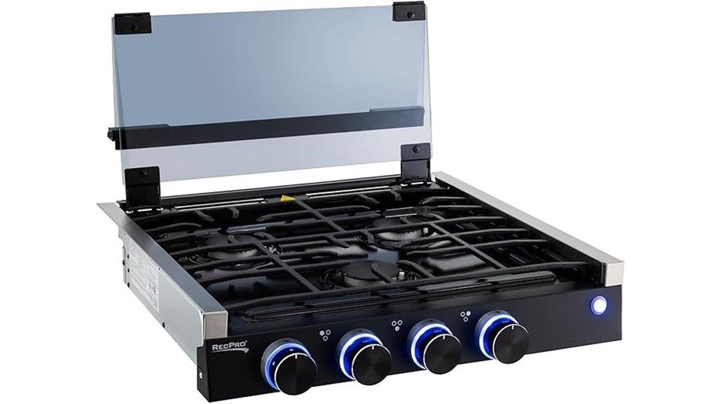 built in 3 burner gas cooktop
