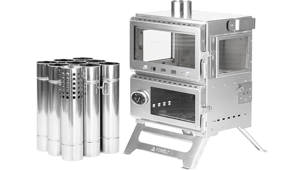 camping tent stove oven