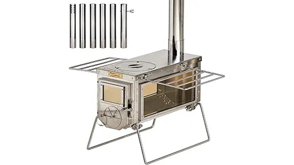camping tent wood stove