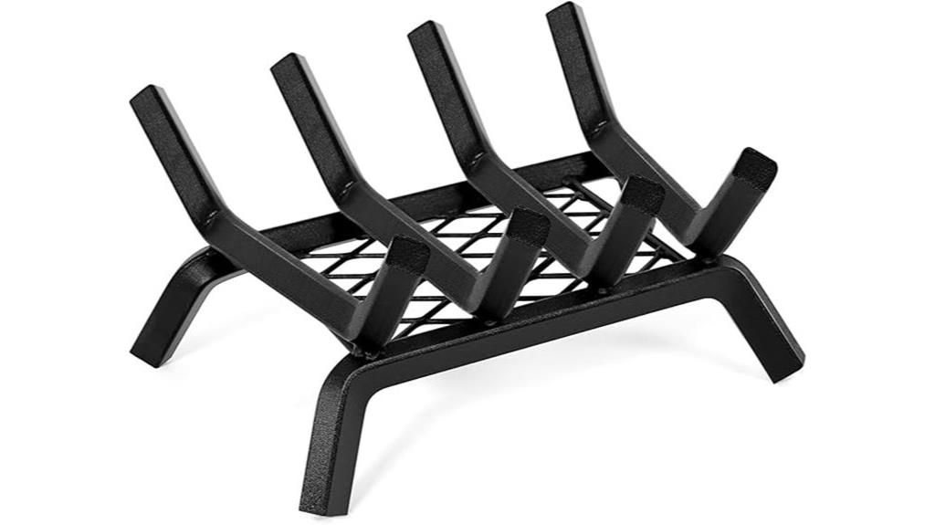 cast iron fireplace log holder