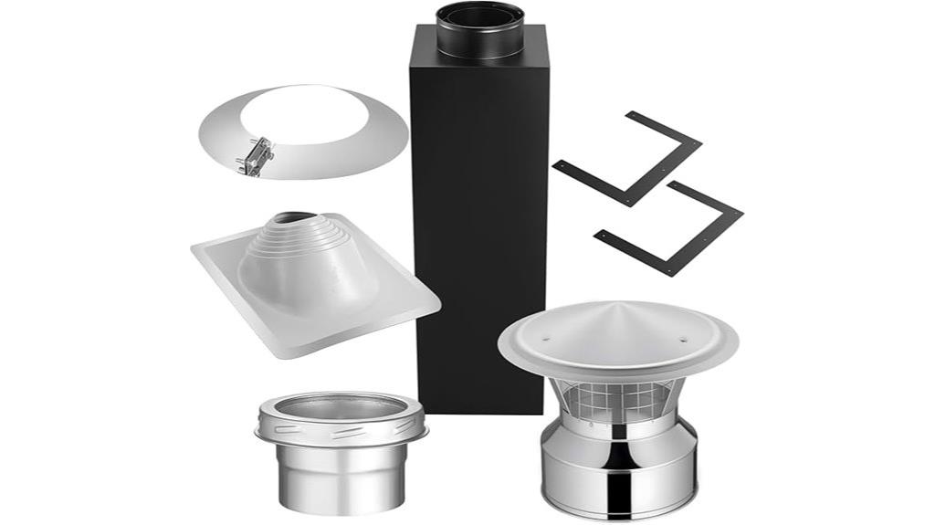 chimney pipe through wall kit