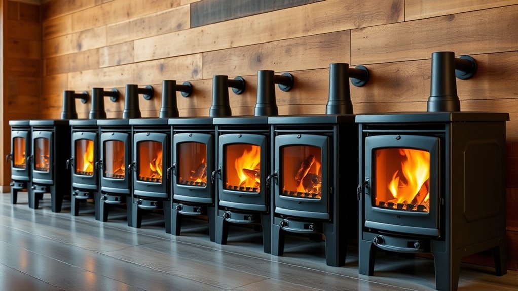 compact rear vent wood stoves