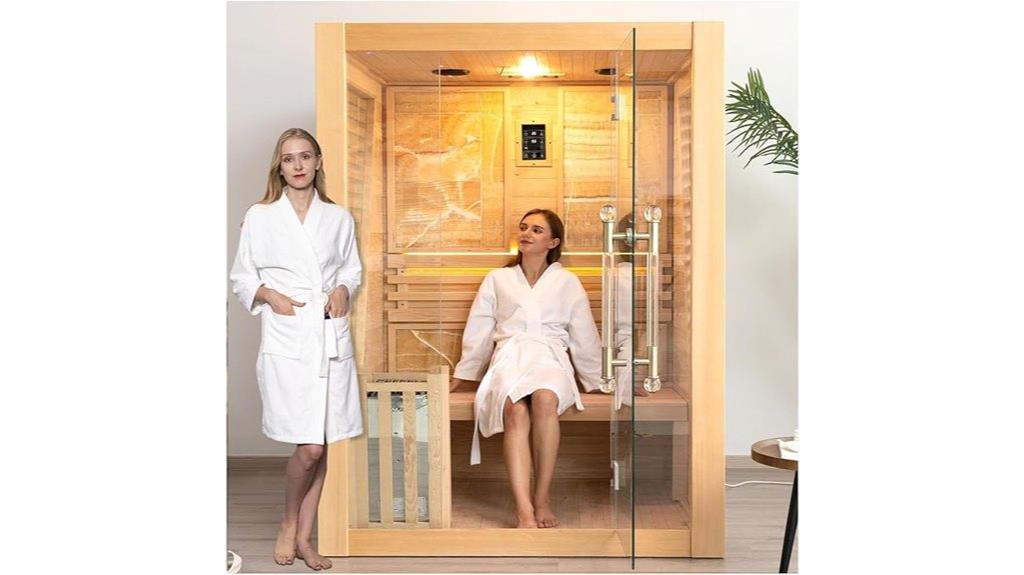 compact three person sauna