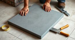 construct a noncombustible hearth pad