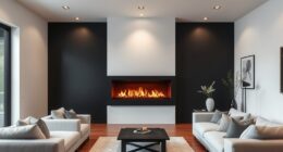 contemporary sleek wood fireplaces