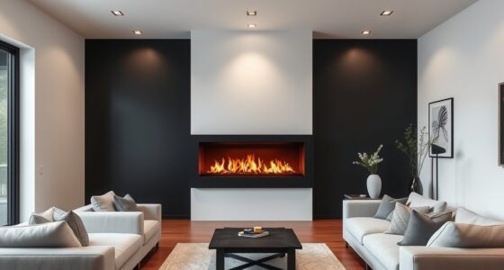 contemporary sleek wood fireplaces
