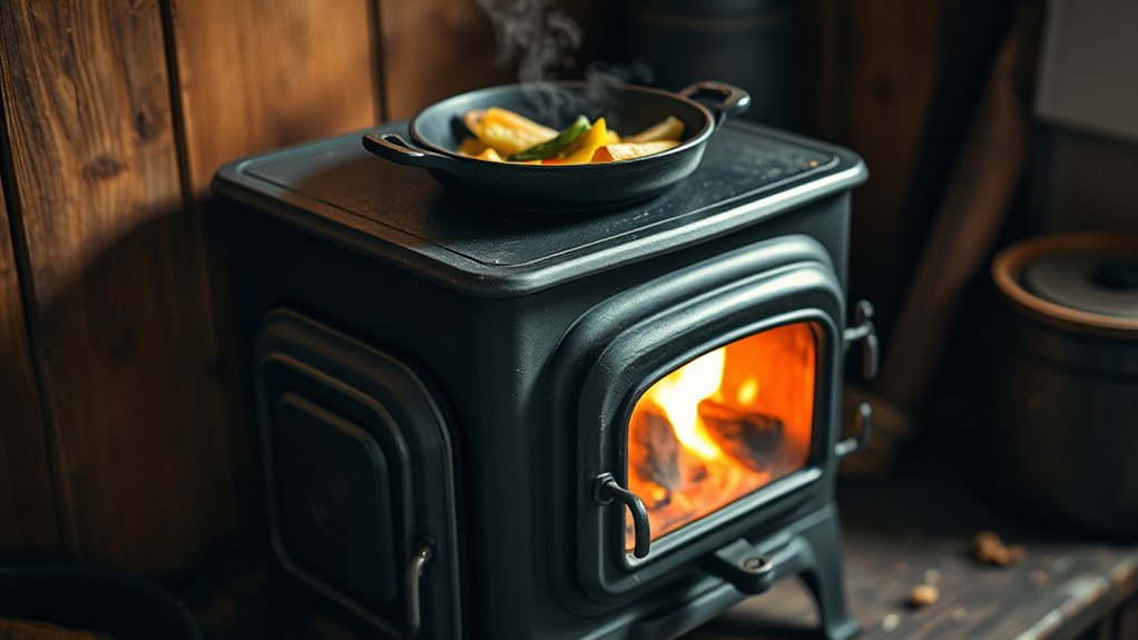 cooking on small stove