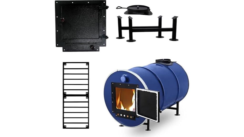 drum sized barrel wood stove