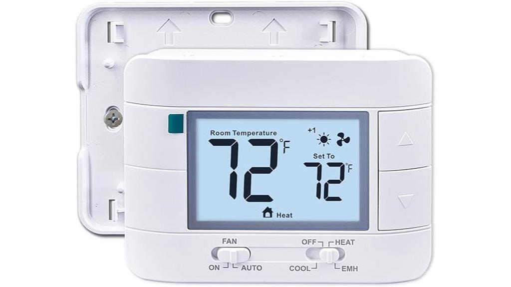 dual mode thermostat display
