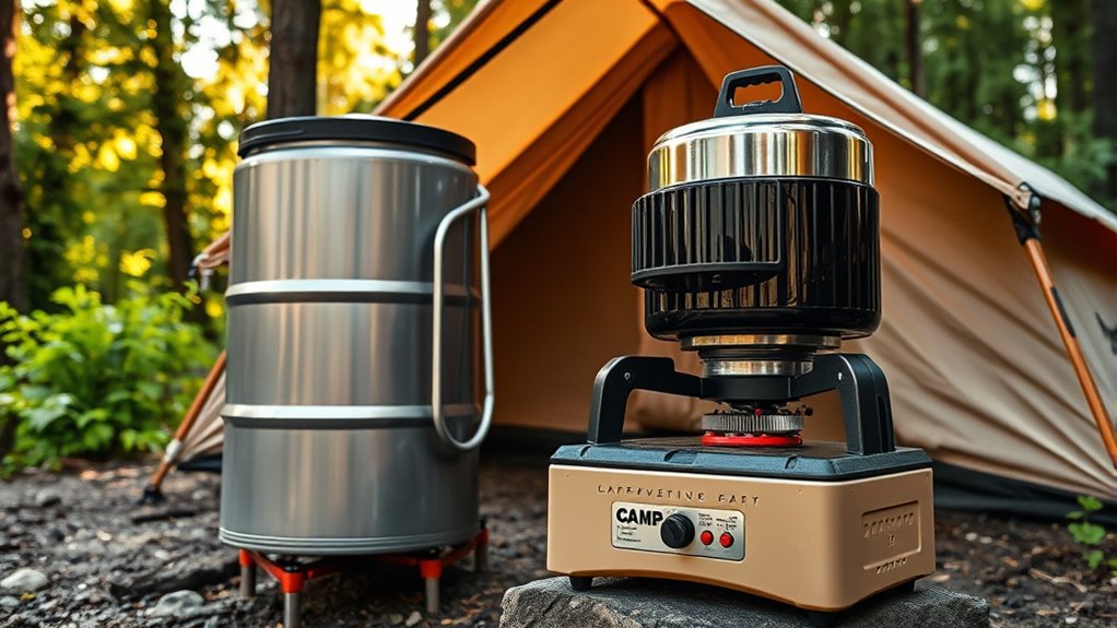 durable outdoor stove with water