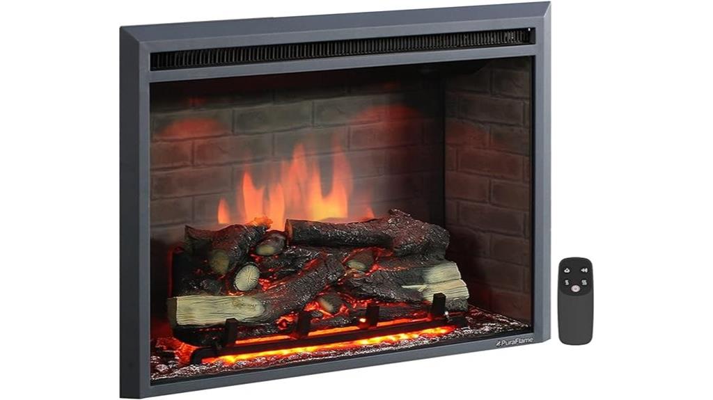 electric fireplace insert with remote