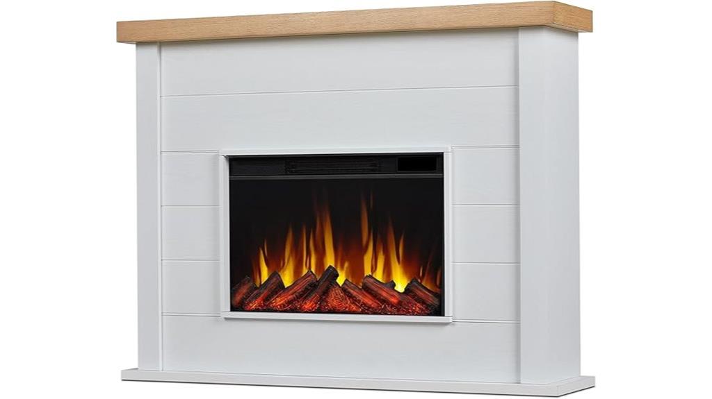 electric fireplace with mantel