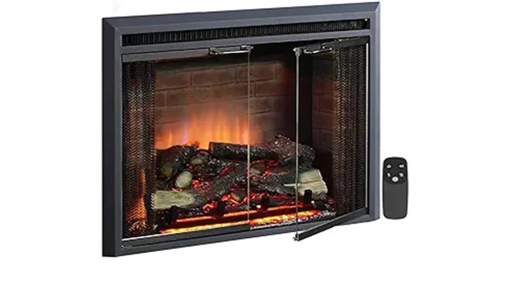 electric fireplace with sound