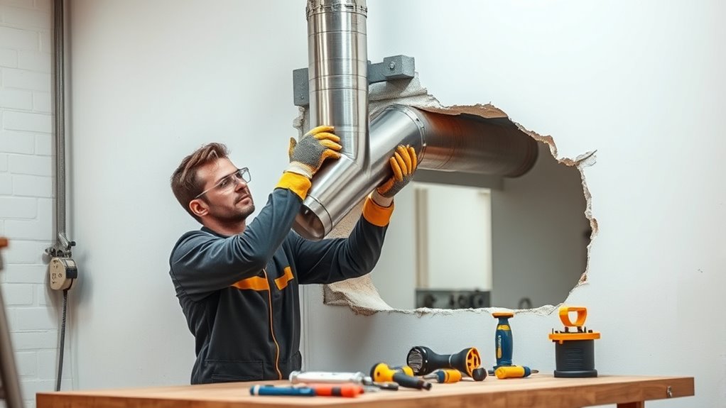 ensure proper chimney clearance